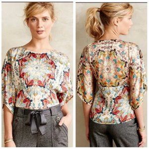 Anthropologie KAS New York Winterstar Blouse ~ size 8